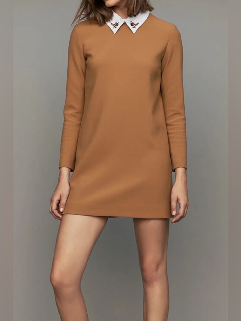 Maje  Embellished-Collar Mini Dress